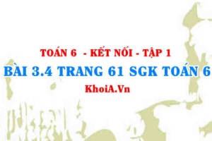 Bài 3.4 trang 61 SGK Toán 6 tập 1 Kết nối tri thức